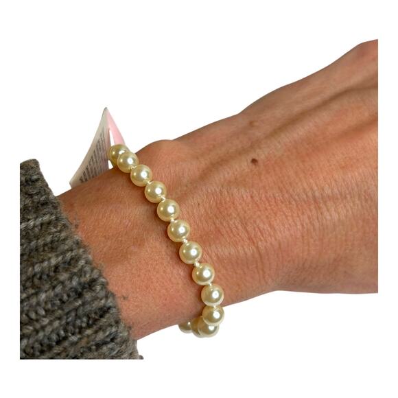 Vintage Menorca Simulated Pearls Bracelet 7” Original Tags Attached - Picture 3 of 5